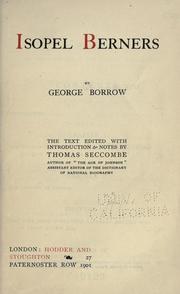 Cover of: Isopel Berners. by George Henry Borrow