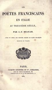 Cover of: Les poëtes franciscains en Italie au treizième siècle