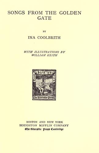 Songs from the Golden Gate by Ina Donna Coolbrith