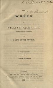 Cover of: The works of William Paley by William Paley