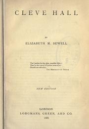 Cover of: Cleve hall. by Elizabeth Missing Sewell