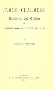 Cover of: James Chalmers by Robson, William of the London Missionary Society.