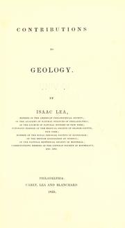 Contributions to geology by Isaac Lea