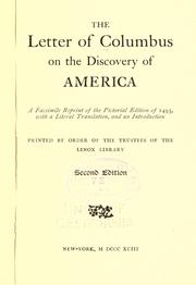 Cover of: The Letter of Columbus on the discovery of America by Christopher Columbus