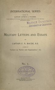 Cover of: Military letters and essays by F. N. Maude