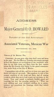 Cover of: Address delivered at the banquet of the 41st anniversary of Associated veterans: Mexican war, September 14th, 1888.