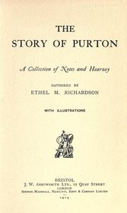 Cover of: The story of Purton by Ethel M. Richardson