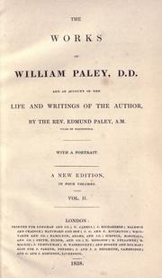 Cover of: works of William Paley, D.D.