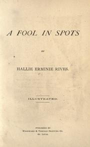 Cover of: A fool in spots.