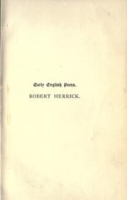 Cover of: Complete poems by Robert Herrick