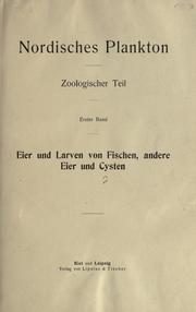 Cover of: Nordisches Plankton: zoologischer teil