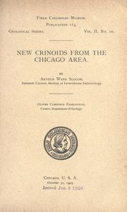 Cover of: New crinoids from the Chicago area by Arthur Ware Slocom