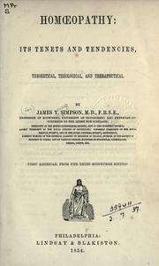 Cover of: Homoeopathy by Sir James Young Simpson