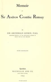 Cover of: Memoir of Sir Andrew Crombie Ramsay.