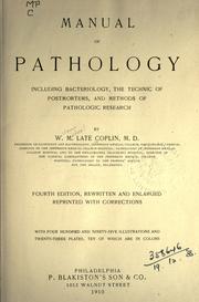 Cover of: Manual of pathology: including bacteriology, the technic of postmortems, and methods of pathologic research