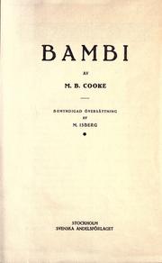 Cover of: Bambi.