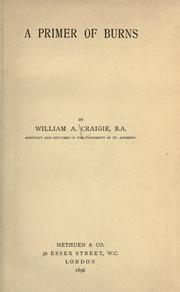 Cover of: A primer of Burns by William A. Craigie