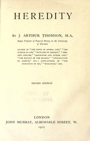 Cover of: Heredity by J. Arthur Thomson