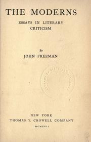 Cover of: The moderns: essays in literary criticism.
