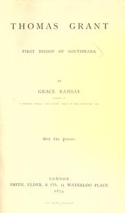 Cover of: Thomas Grant : first bishop of Southwark
