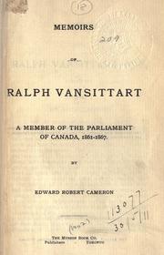 Cover of: Memoirs of Ralph Vansittart by Edward Robert Cameron, Edward Robert Cameron