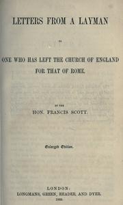 Cover of: Letters from a layman to one who has left the Church of England for that of Rome