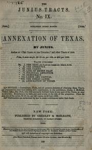 Cover of: Annexation of Texas. by Calvin Colton