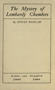 Cover of: The mystery of Lombardy Chambers by Steven Westlaw