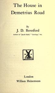 Cover of: The house in Demetrius Road by J. D. Beresford