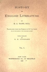 Cover of: History of English literature. by Hippolyte Taine