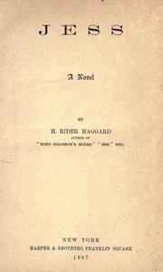 Cover of: Jess by H. Rider Haggard