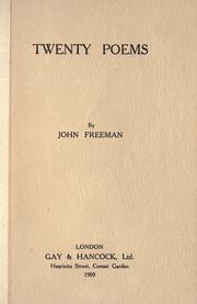 Cover of: Twenty poems. by Freeman, John, Freeman, John