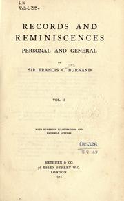 Cover of: Records and reminiscences by Francis Cowley Burnand