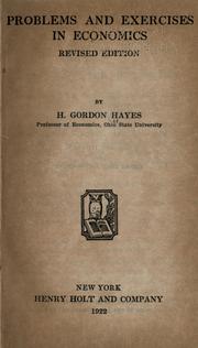 Problems and exercises in economics by Harry Gordon Hayes