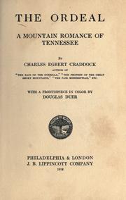 Cover of: The ordeal: a mountain romance of Tennessee