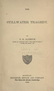 Cover of: The Stillwater tragedy. by Thomas Bailey Aldrich