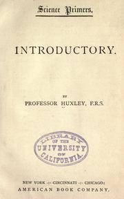 Cover of: Introductory [science primer] by Thomas Henry Huxley