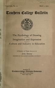 Cover of: psychology of drawing=: Imagination and expression=Culture and industry in education.