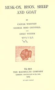 Cover of: Musk-ox, bison, sheep, and goat by Caspar Whitney, Caspar Whitney