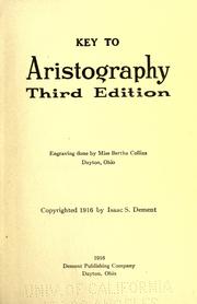 Cover of: Key to Aristography.