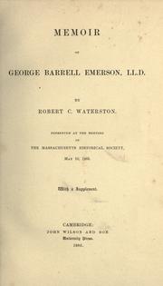 Cover of: Memoir of george Barrell Emerson, LL.D.