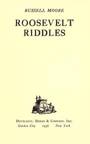 Roosevelt riddles by Russell Moore Arundel