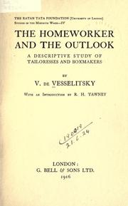 Cover of: The homeworker and the outlook by V. de Vesselitsky