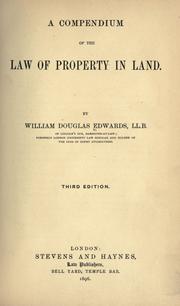 Cover of: A compendium of the law of property in land.