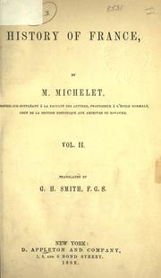 Cover of: History of France by Jules Michelet