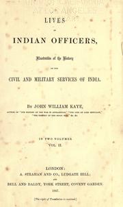 Cover of: Lives of Indian officers: illustrative of the history of the civil and military service of India