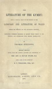 Cover of: The literature of the Kymry by Stephens, Thomas, Stephens, Thomas