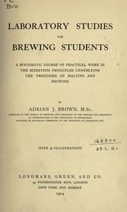 Cover of: Laboratory studies for brewing students by Adrian J. Brown