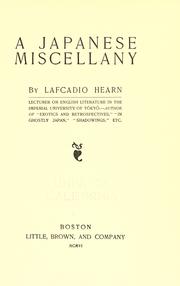 Cover of: A Japanese miscellany by Lafcadio Hearn
