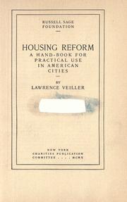 Cover of: Housing reform by Lawrence Veiller